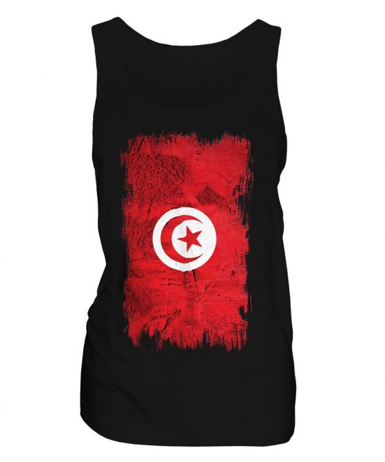 Tunisia Grunge Flag Ladies Vest