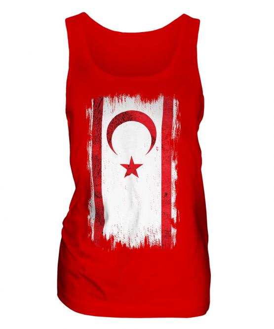 Turkish Republic Of Northern Cyprus Grunge Flag Ladies Vest