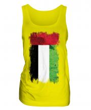 United Arab Emirates Grunge Flag Ladies Vest
