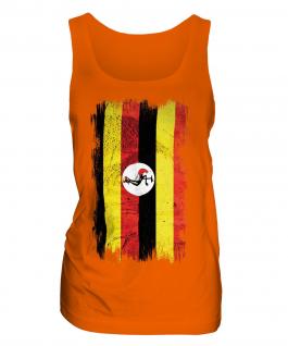 Uganda Grunge Flag Ladies Vest