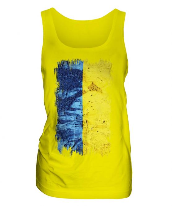 Ukraine Grunge Flag Ladies Vest