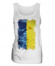 Ukraine Grunge Flag Ladies Vest