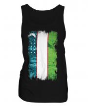 Uzbekistan Grunge Flag Ladies Vest