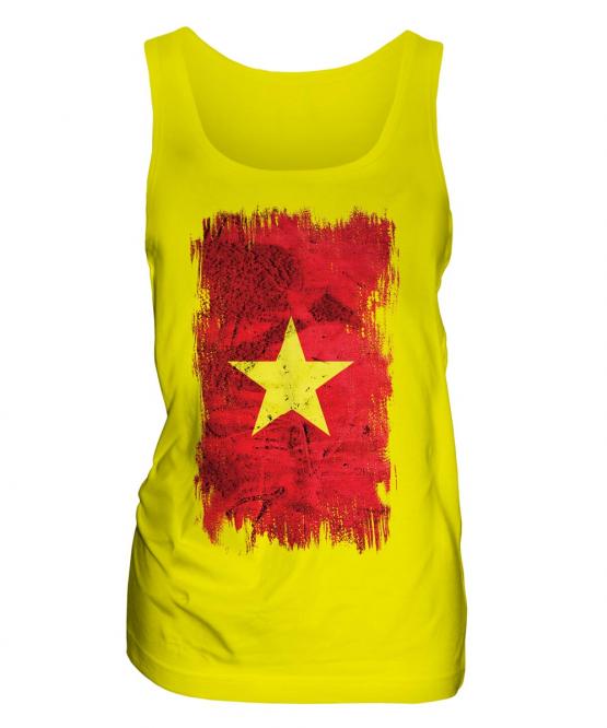 Vietnam Grunge Flag Ladies Vest