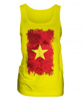 Vietnam Grunge Flag Ladies Vest