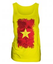 Vietnam Grunge Flag Ladies Vest