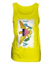 Us Virgin Islands Grunge Flag Ladies Vest