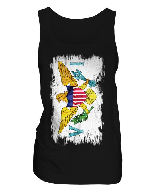 Us Virgin Islands Grunge Flag Ladies Vest