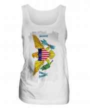 Us Virgin Islands Grunge Flag Ladies Vest