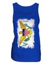 Us Virgin Islands Grunge Flag Ladies Vest