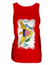Us Virgin Islands Grunge Flag Ladies Vest