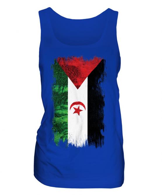 Western Sahara Grunge Flag Ladies Vest