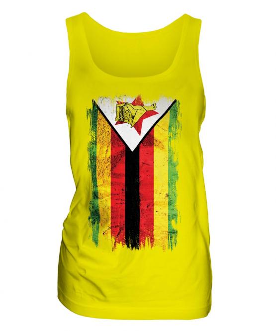 Zimbabwe Grunge Flag Ladies Vest