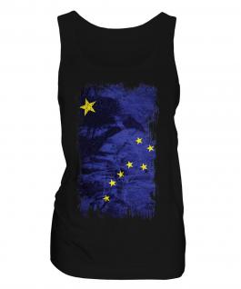 Alaska State Grunge Flag Ladies Vest