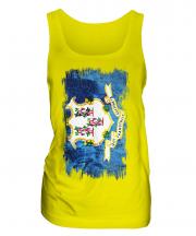 Connecticut State Grunge Flag Ladies Vest