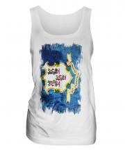 Connecticut State Grunge Flag Ladies Vest