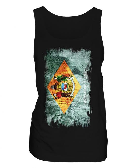 Delaware State Grunge Flag Ladies Vest