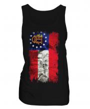 Georgia State Grunge Flag Ladies Vest