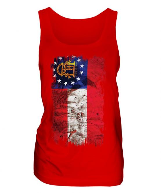 Georgia State Grunge Flag Ladies Vest