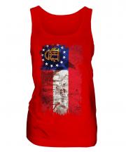 Georgia State Grunge Flag Ladies Vest