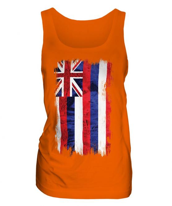 Hawaii State Grunge Flag Ladies Vest