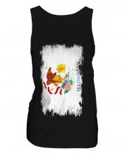 Illinois State Grunge Flag Ladies Vest