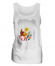 Illinois State Grunge Flag Ladies Vest