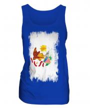 Illinois State Grunge Flag Ladies Vest
