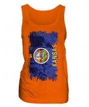 Kansas State Grunge Flag Ladies Vest