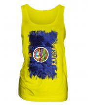 Kansas State Grunge Flag Ladies Vest