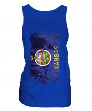 Kansas State Grunge Flag Ladies Vest