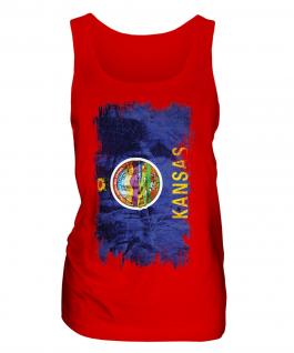 Kansas State Grunge Flag Ladies Vest