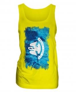 Louisiana State Grunge Flag Ladies Vest