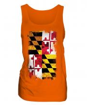 Maryland State Grunge Flag Ladies Vest