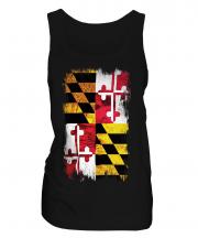 Maryland State Grunge Flag Ladies Vest