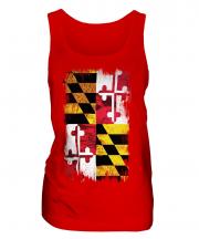 Maryland State Grunge Flag Ladies Vest