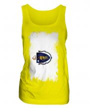 Massachusetts State Grunge Flag Ladies Vest