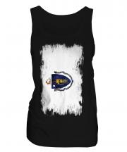 Massachusetts State Grunge Flag Ladies Vest