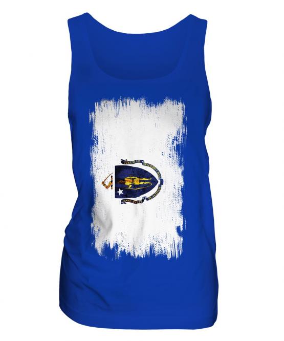 Massachusetts State Grunge Flag Ladies Vest