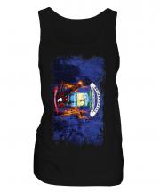 Michigan State Grunge Flag Ladies Vest