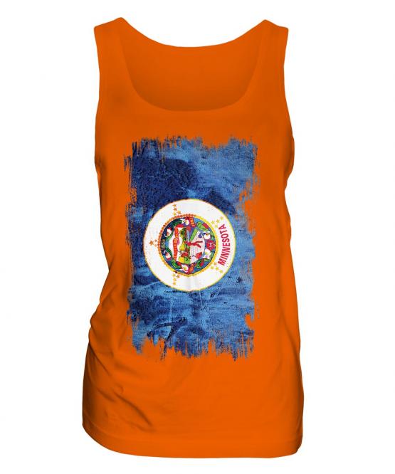Minnesota State Grunge Flag Ladies Vest