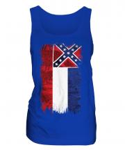 Mississippi State Grunge Flag Ladies Vest