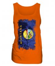 Montana State Grunge Flag Ladies Vest