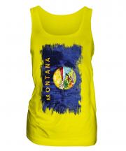 Montana State Grunge Flag Ladies Vest