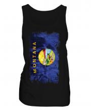Montana State Grunge Flag Ladies Vest