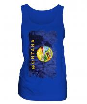 Montana State Grunge Flag Ladies Vest