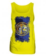 Nebraska State Grunge Flag Ladies Vest
