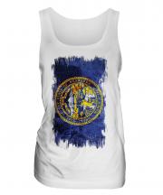 Nebraska State Grunge Flag Ladies Vest