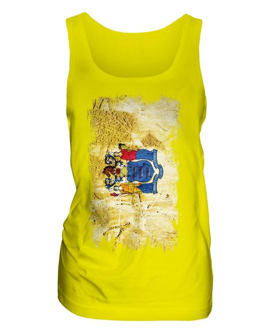 New Jersey State Grunge Flag Ladies Vest