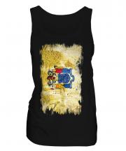 New Jersey State Grunge Flag Ladies Vest
